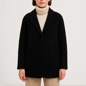 Vince Black Wool Alpaca Blend Cardigan Jacket Plush Knit Quiet Luxury XS NWT